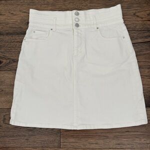 Ann Taylor denim Jean skirt White 4 petite